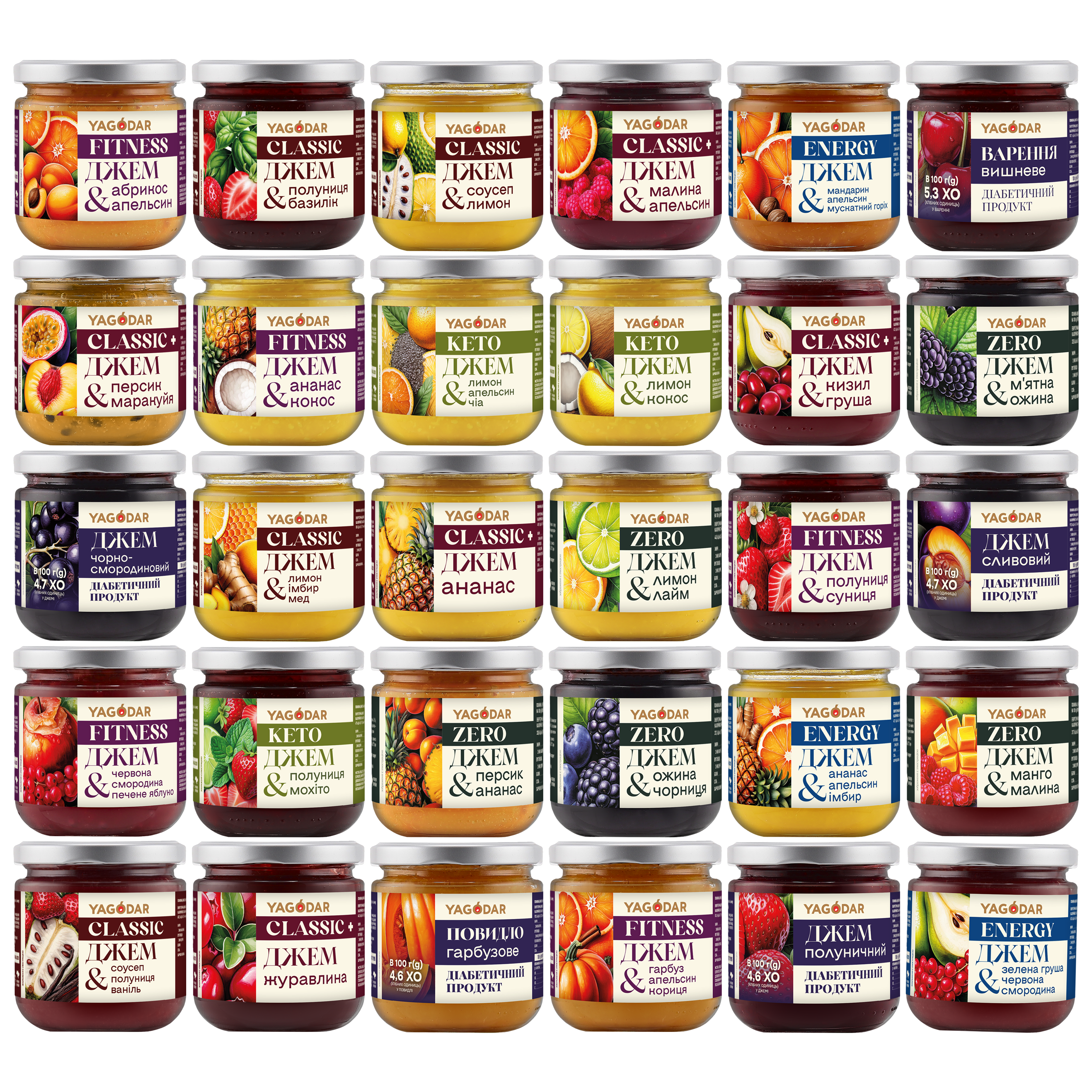 Усі джеми - 6,3 кг - yagodar.ua