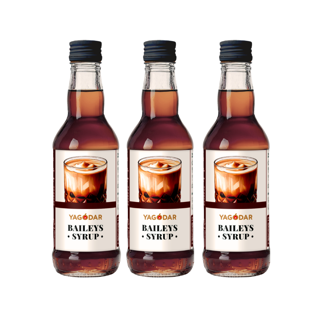 Baileys syrup, 3 pcs Syrup Baileys, 3 glass bottles