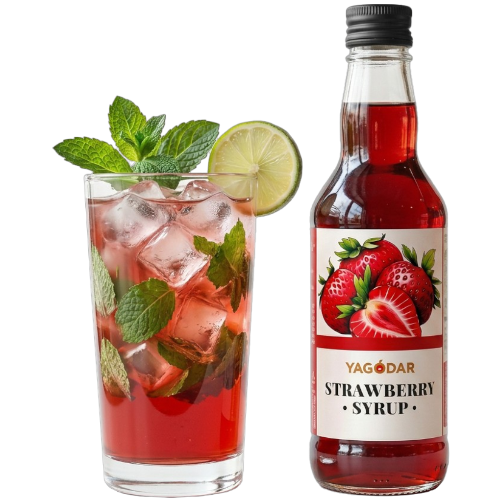 Сироп Клубника для коктейлей Клубничный сироп для коктейлей и кофе