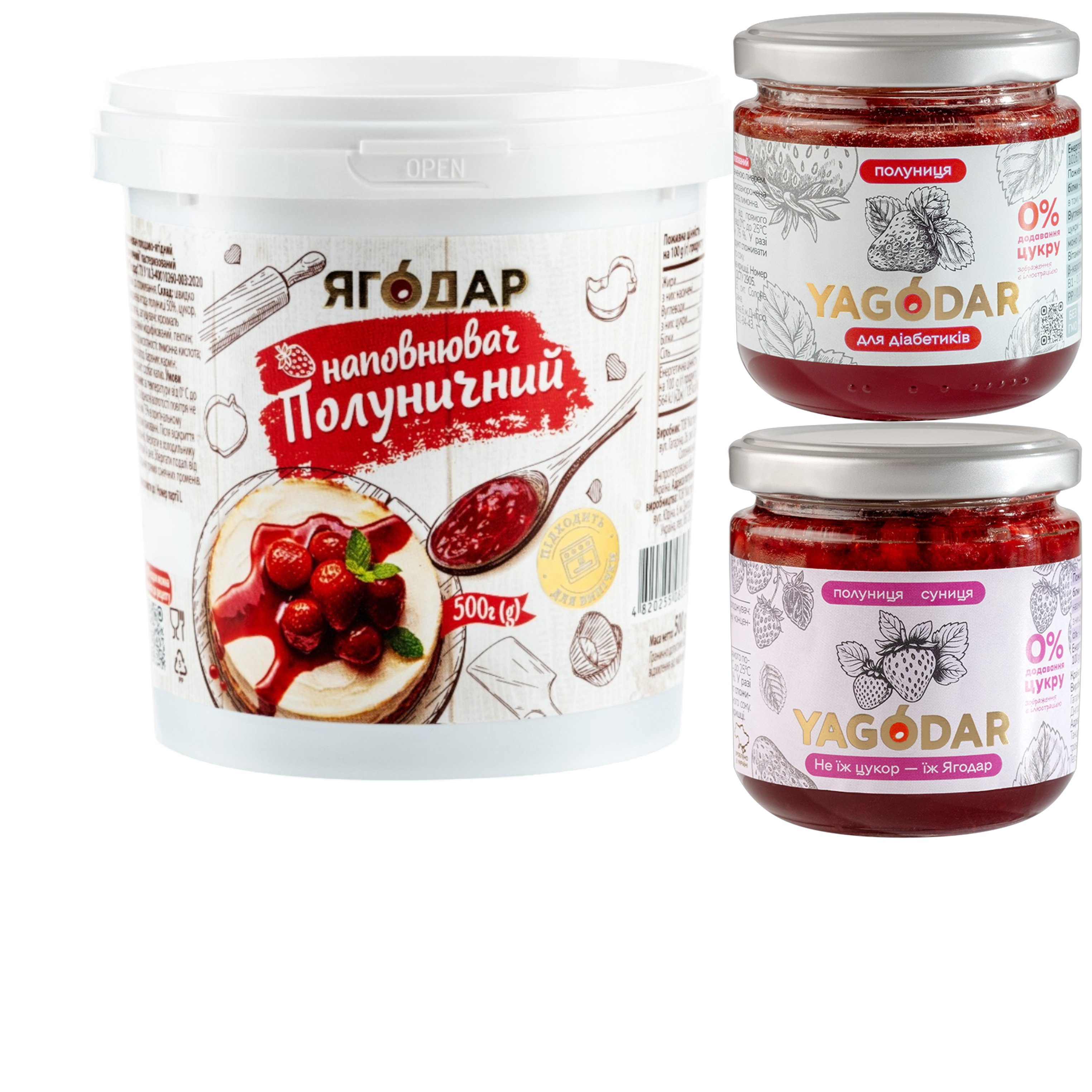Асорті полуничного джему Полуничне асорті Yagodar