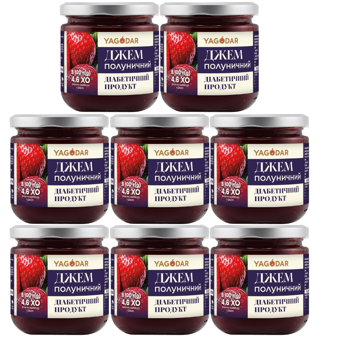 8 jars of sugar-free strawberry jam for diabetics