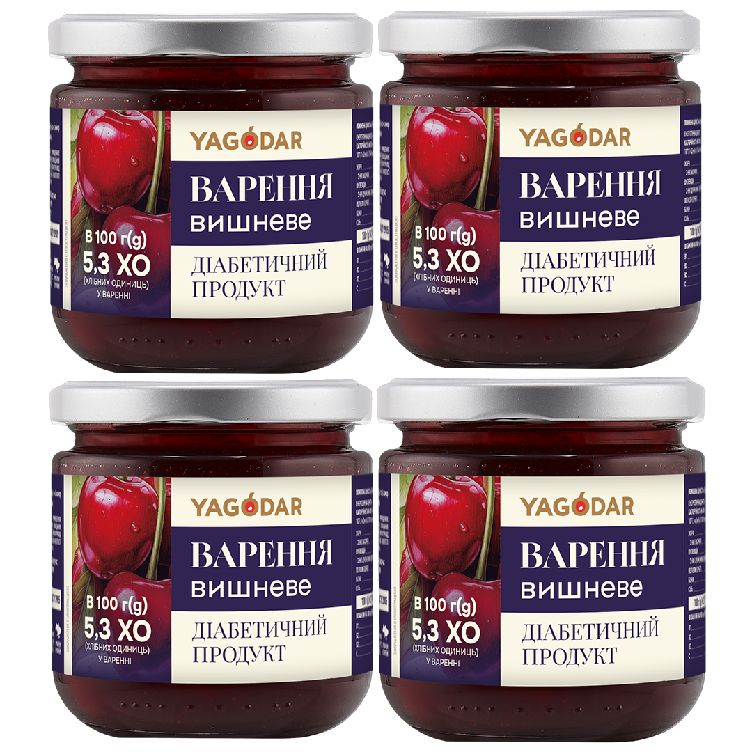 Cherry jam for diabetics, 4 pcs Cherry jam for diabetics, 840 g