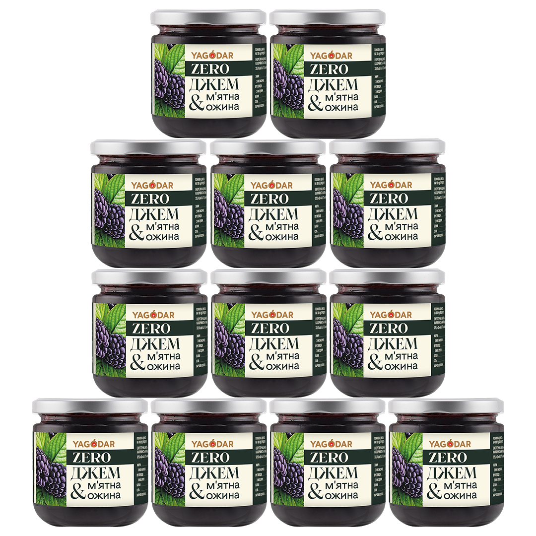 Sugar-free mint blackberry jam 12 pcs - yagodar.ua