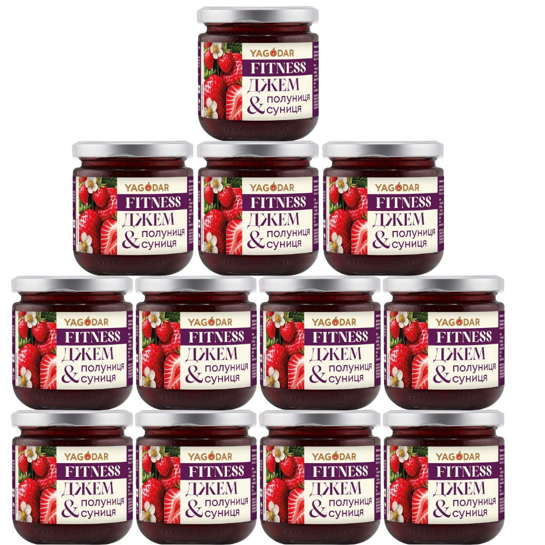 Sugar-free strawberry-wild strawberry jam, 2.52 kg