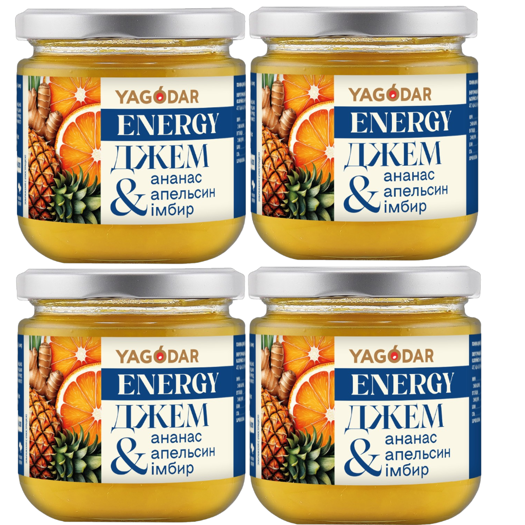 Set of 4 sugar-free jams, Pineapple-Orange
