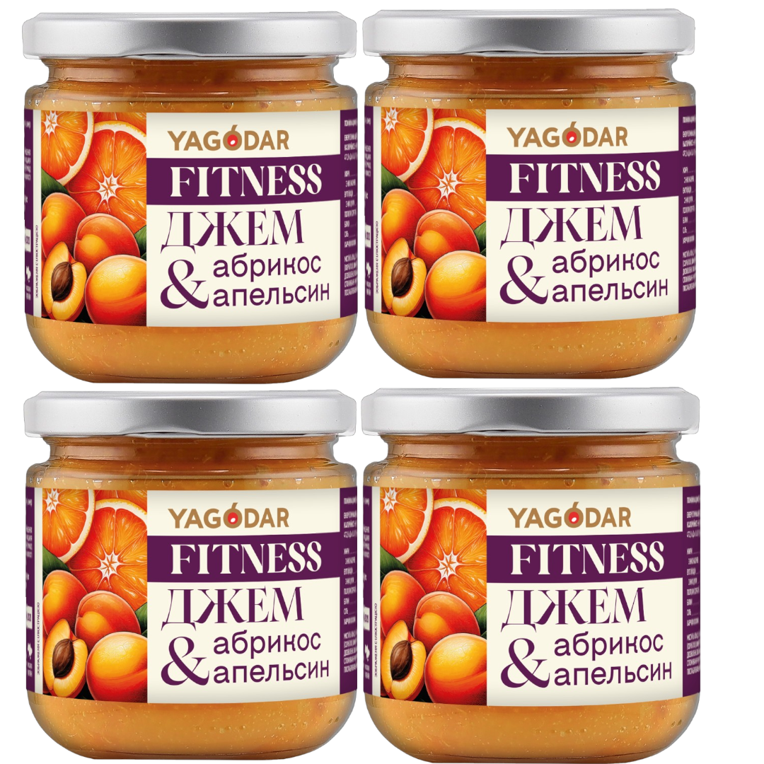 Set of apricot-orange jams, 840 g Set of Sugar-Free Jams, Apricot-Orange, 4×210 g
