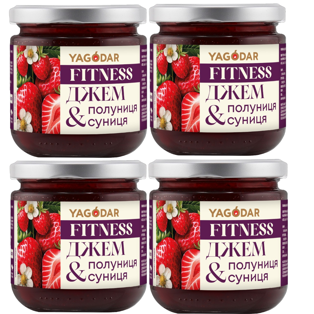 Sugar-free jam set, Strawberry-Wild Strawberry, 4×210 g