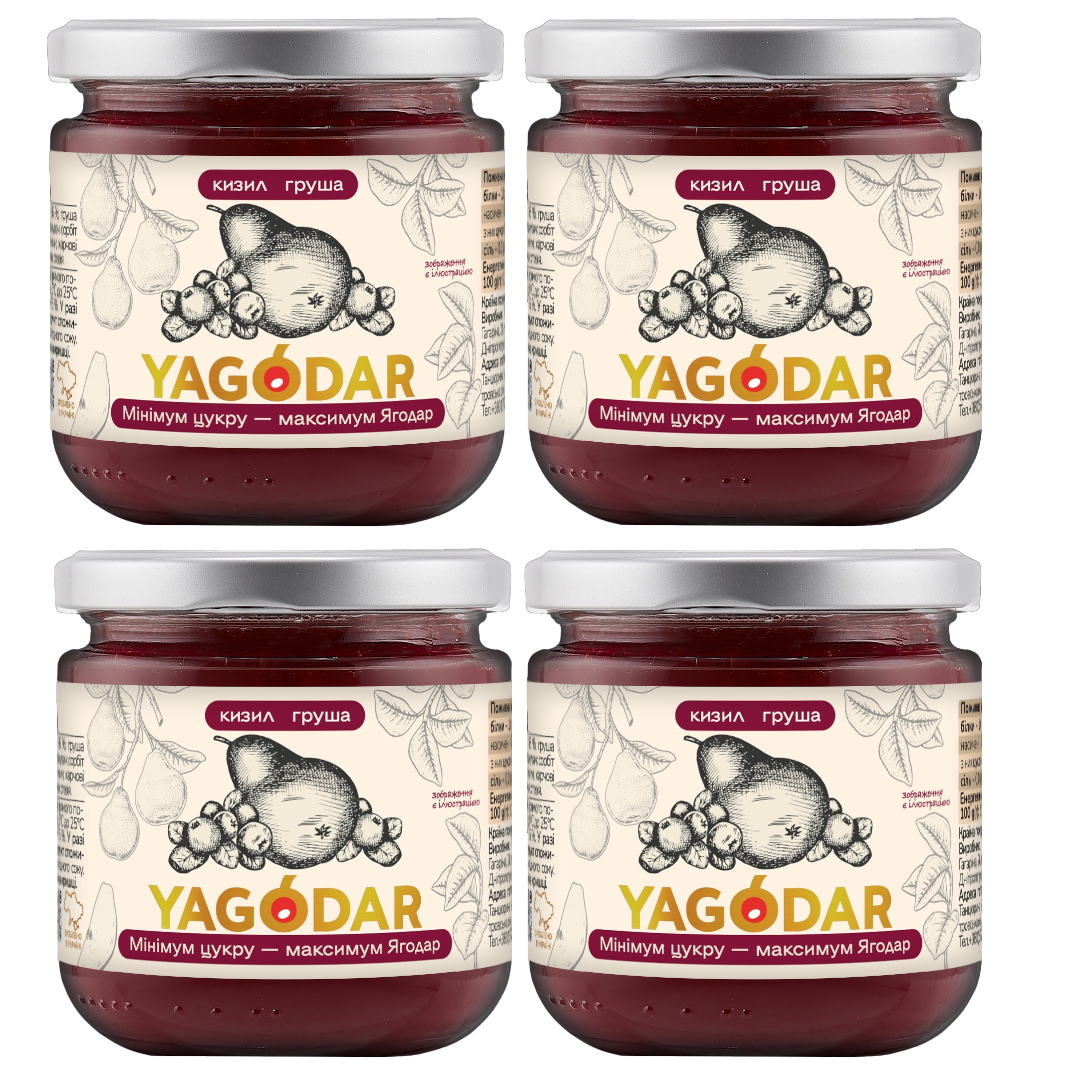 Кизил-Груша с низким содержанием сахара, набор 840 г