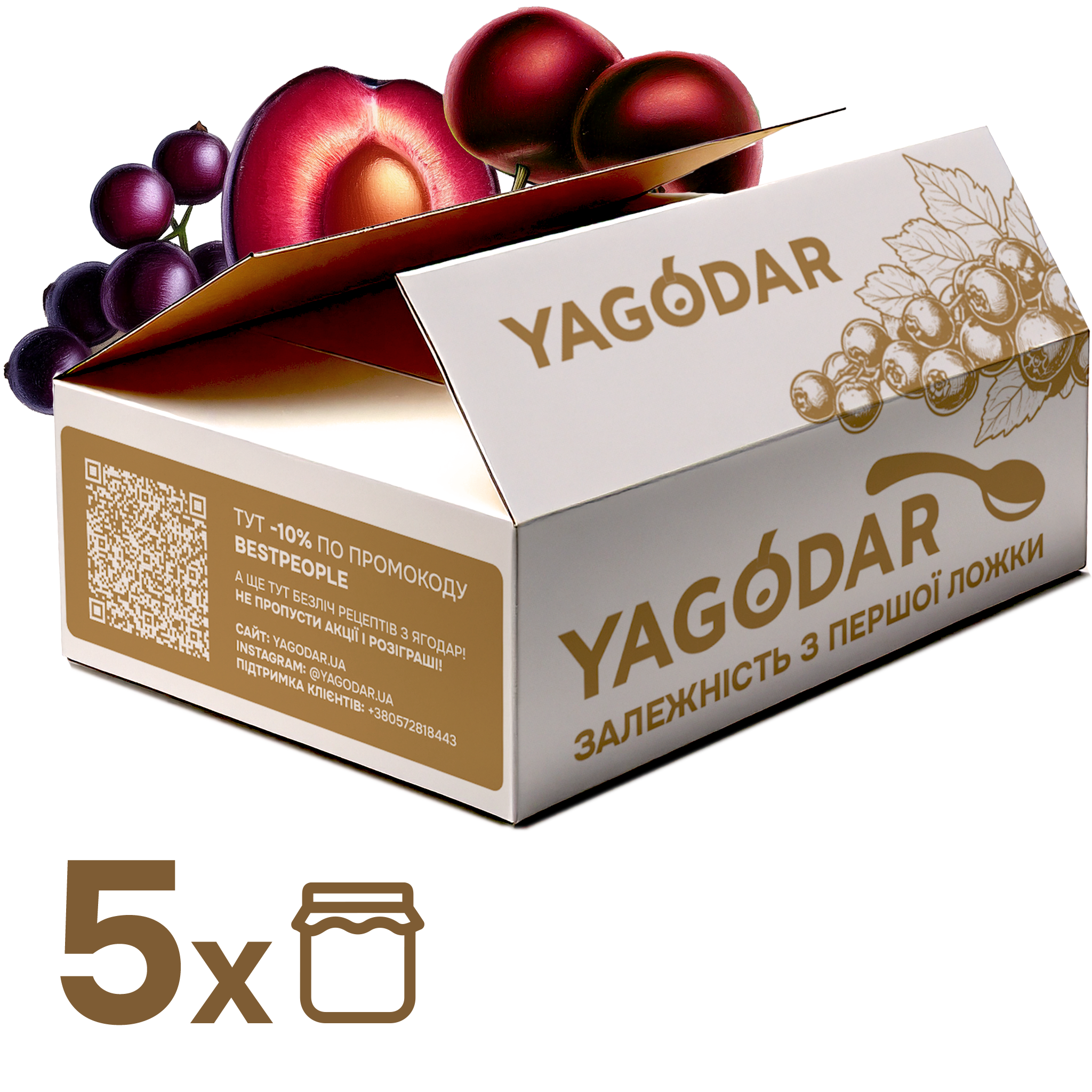 Set of all 4 sugar-free jams for diabetics, 840 g