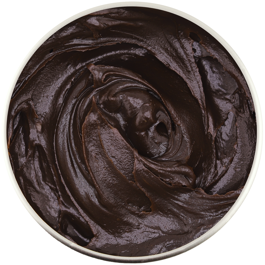 Jar of chocolate filling for baking and desserts