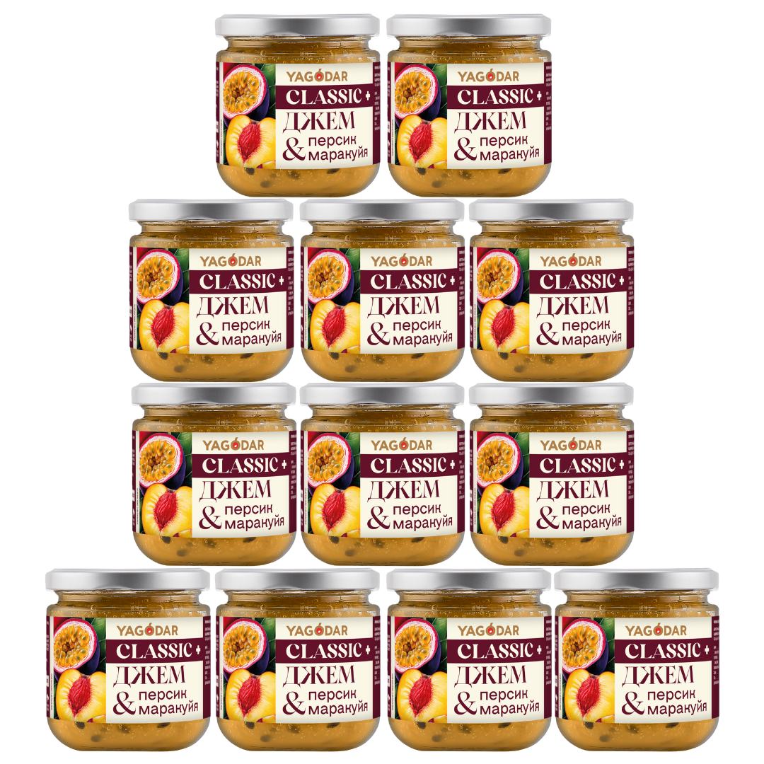 Peach-passion fruit jam, minimum sugar, 2.5 kg