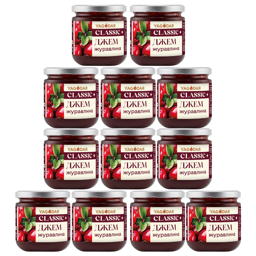 Set of 12 low-sugar cranberry jams Cranberry jam, minimal sugar, 2.5 kg