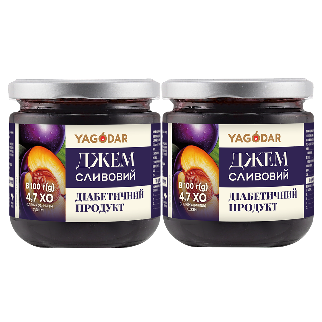 Sugar-free Plum jam 420 g 2 sugar-free plum jams