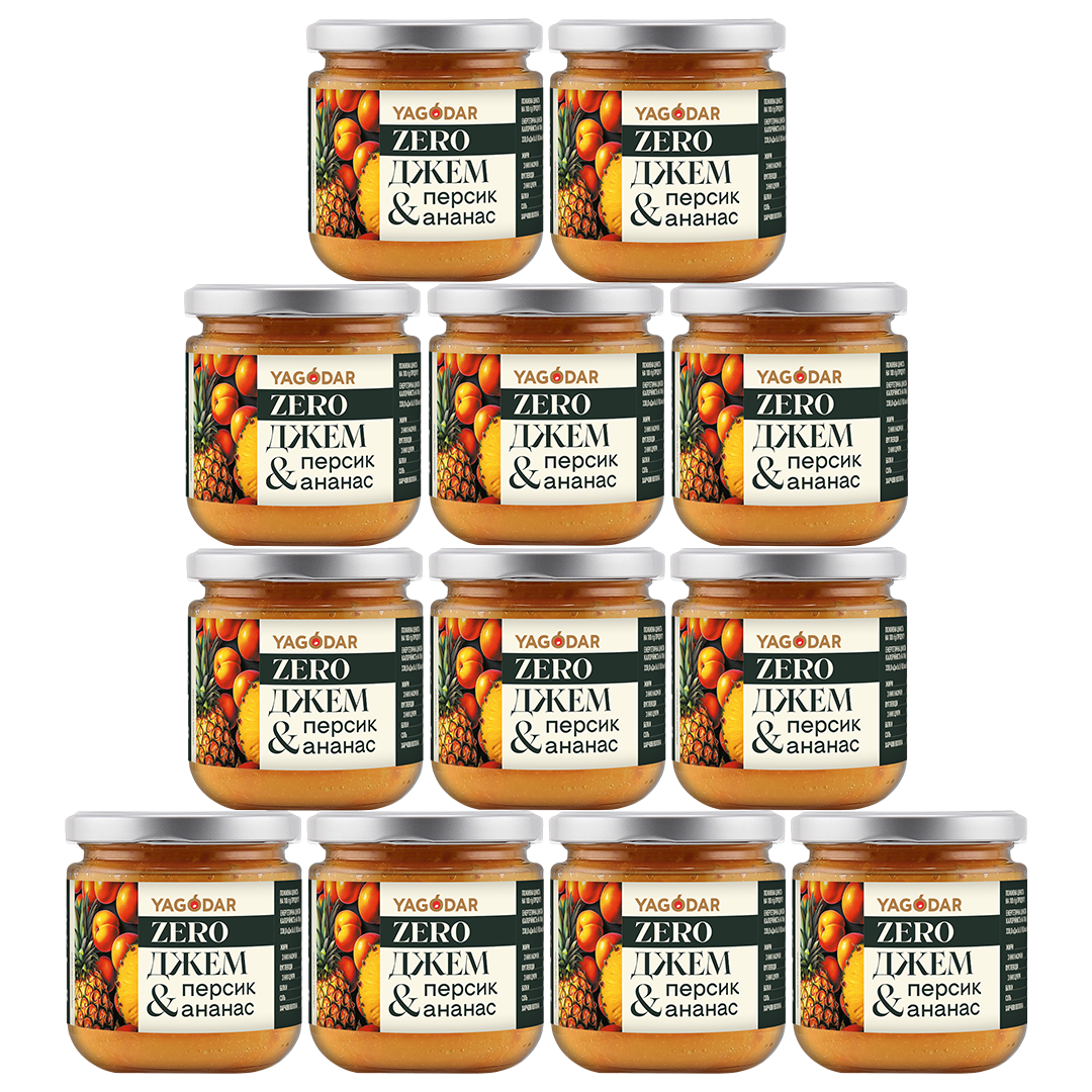 Peach-Pineapple Sugar-Free Jam 12 pcs Sugar-Free Peach and Pineapple Jam 12 pcs