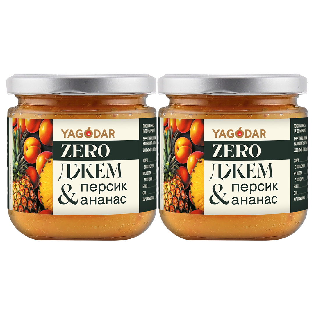 sugar-free peach and pineapple jam, 420 g 2 sugar-free peach pineaplle jams, 420 g