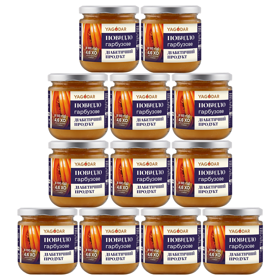 Sugar-free pumpkin jam, 12 pcs
