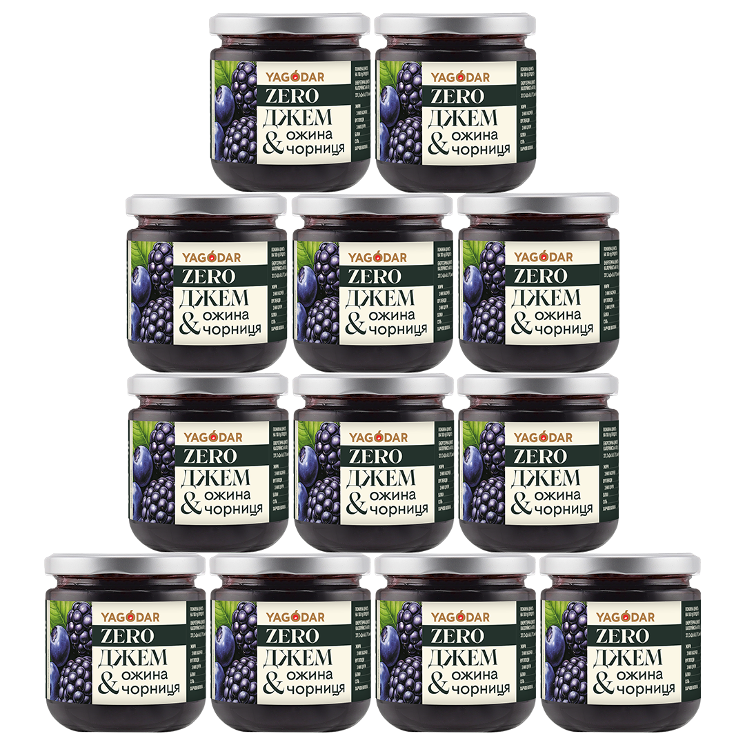 Sugar-free blackberry-blueberry jam 12 pcs 12 sugar-free blackberry-blueberry jams