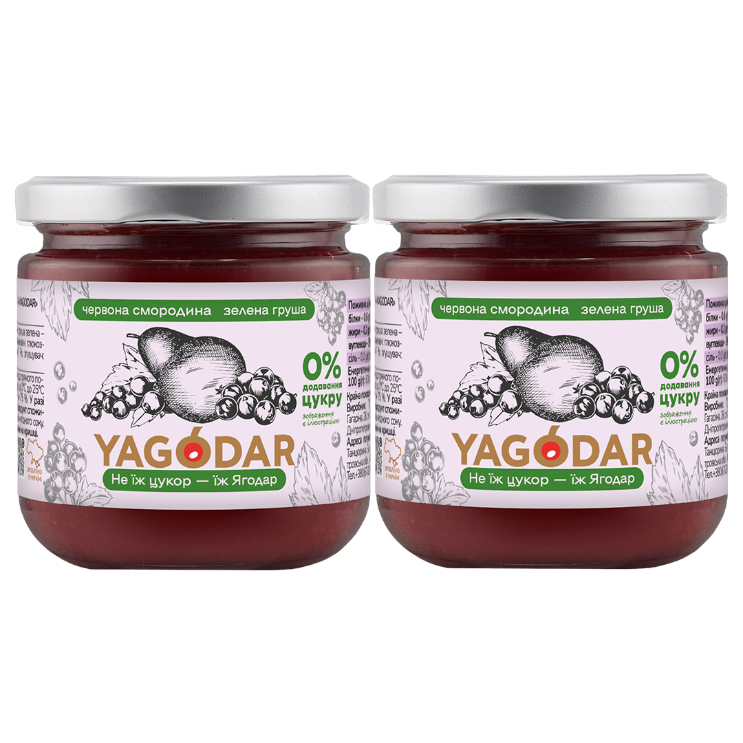 Sugar-free redcurrant pear jam, 420 g