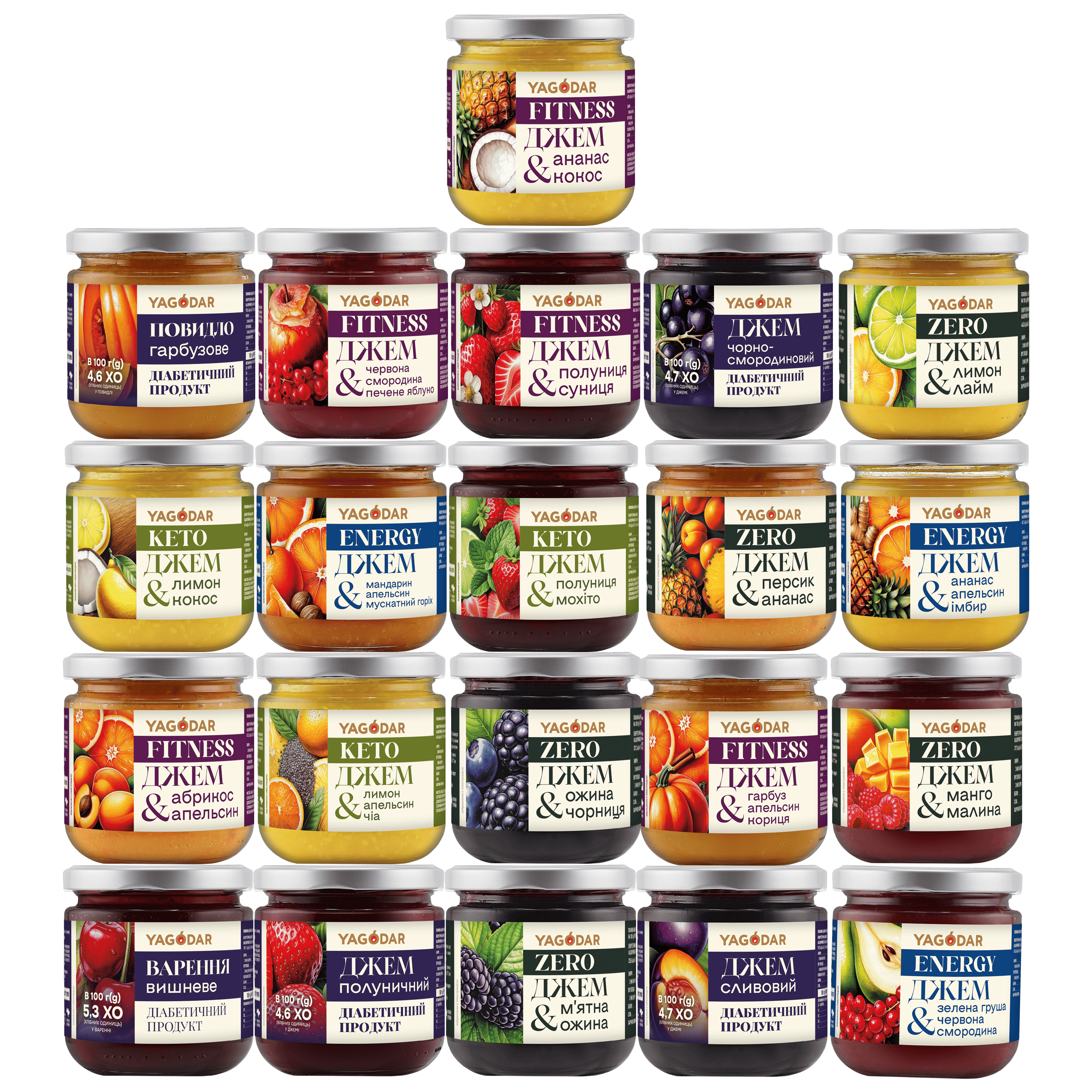 Все джемы без сахара, 4,4 кг Все джемы без сахара, 4,4 кг - yagodar.ua