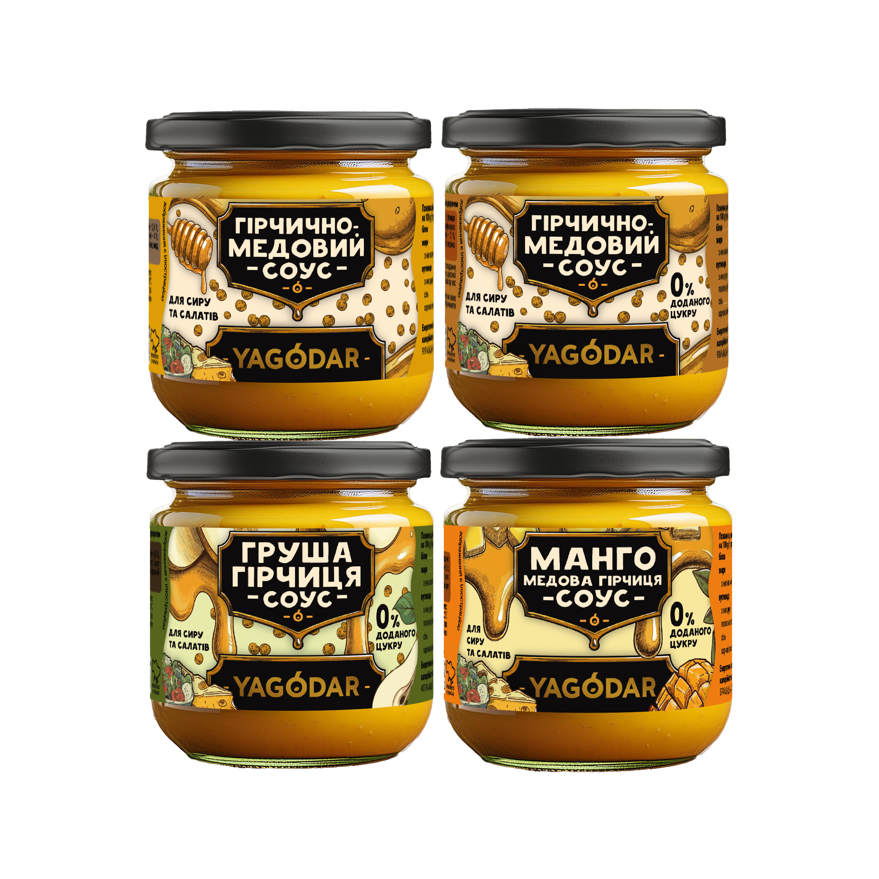 4 types of mustard sauces