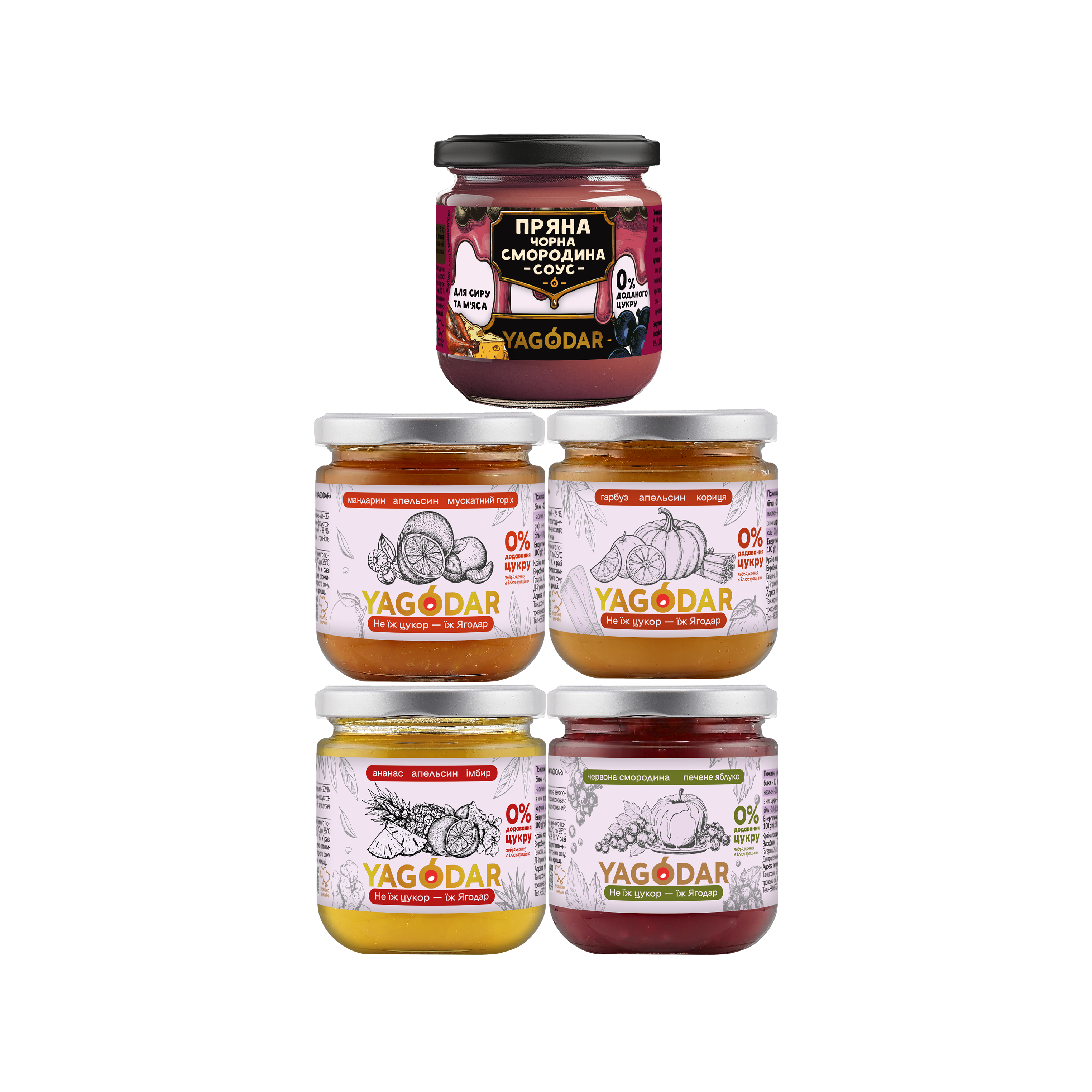 Set: spicy jams and sauces