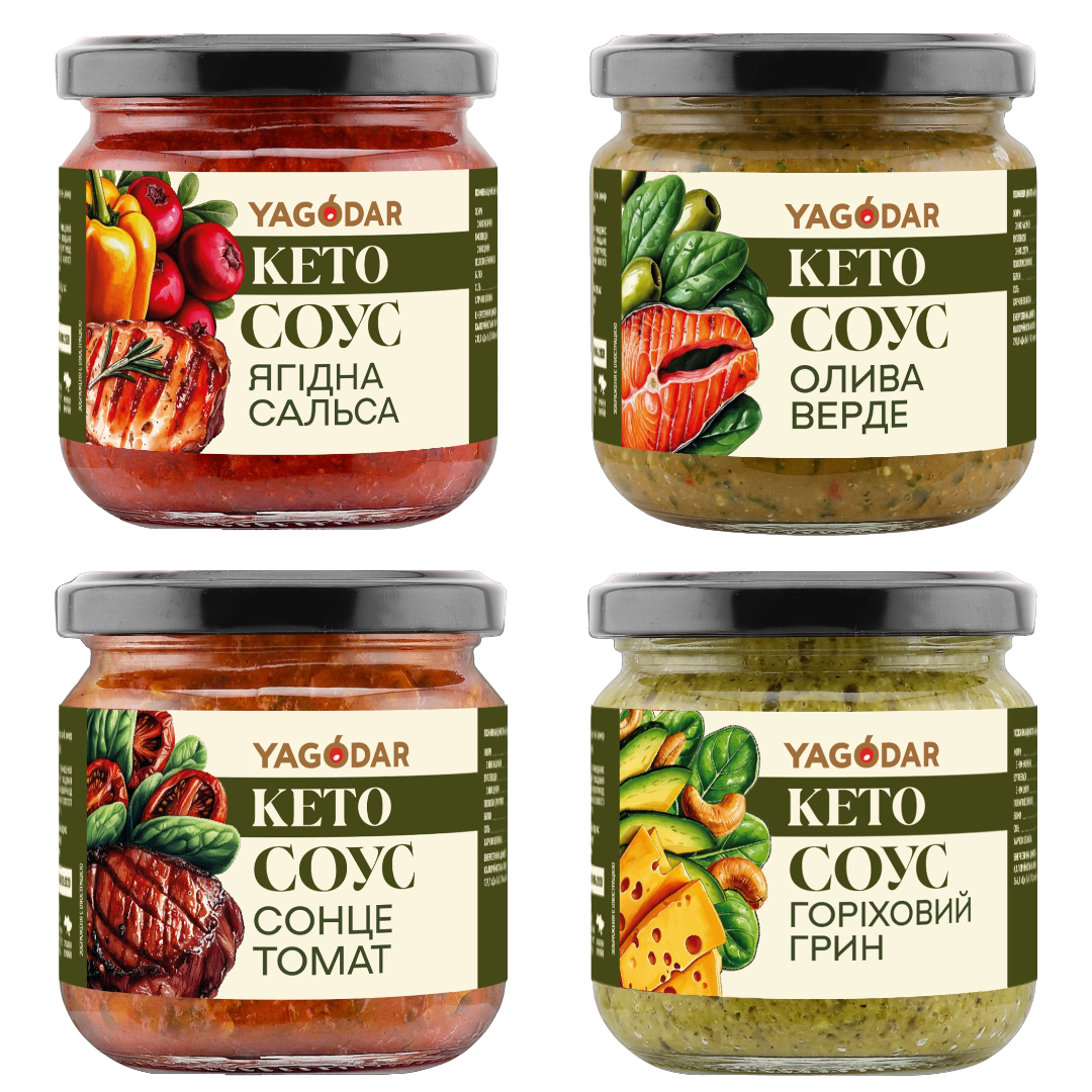 Набор низкоуглеводных соусов для кето диеты