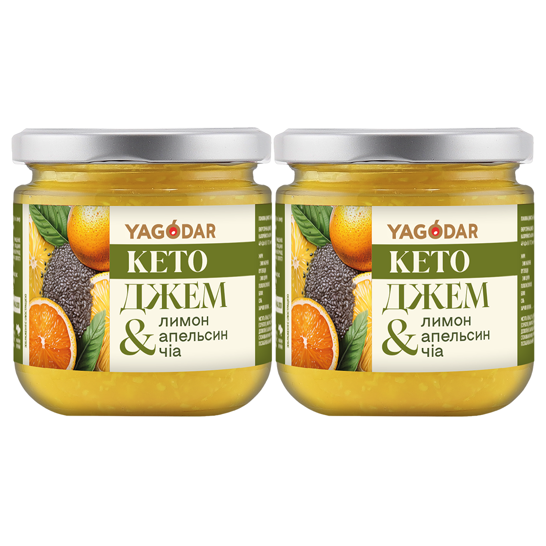 Кето-джем Лимон Апельсин Чиа, 2 шт