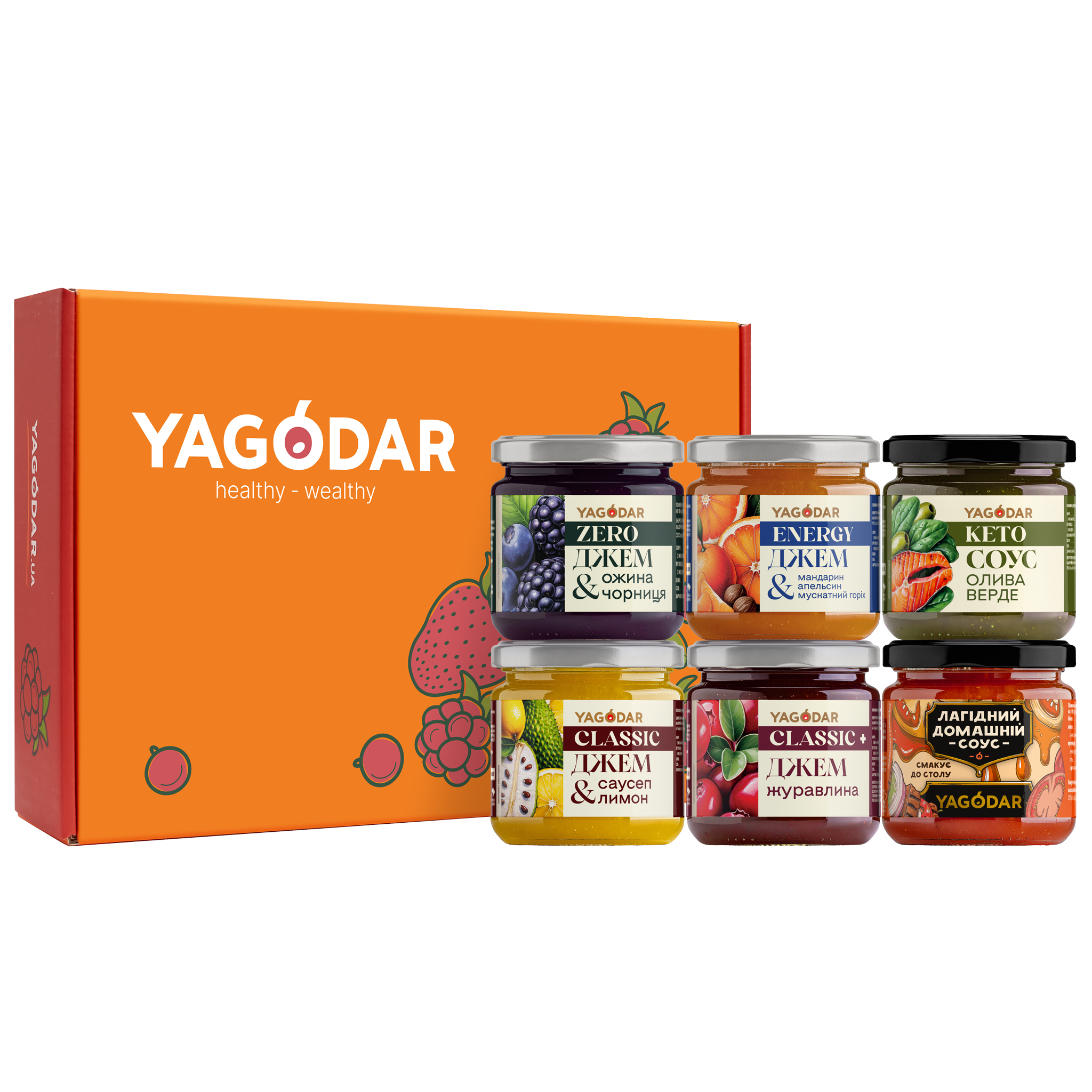 Подарочный набор джемов и соусов YAGODAR Discovery Box №1